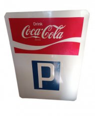 Coca-Cola parking reclamebord uit 1970 Coca-Cola parking reclamebord uit 1970