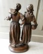 Ernest Rancoulet "2 dames". Ernest Rancoulet "2 dames" sculptuur.
