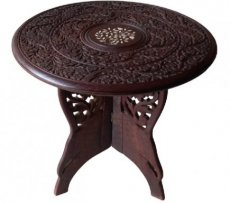 Indian tropical wooden side table.