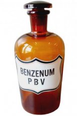 oude "Benzenum PBV" apotheekfles