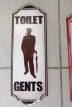 toilet "Gents - Ladies" metalen platen. toilet "Gents - Ladies" metalen platen