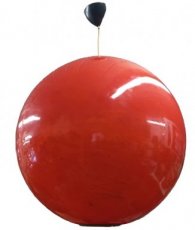 lampe globe vintage en fibre de verre rouge en fibre optique.